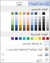 الوصف: خيارات حدود الصورة